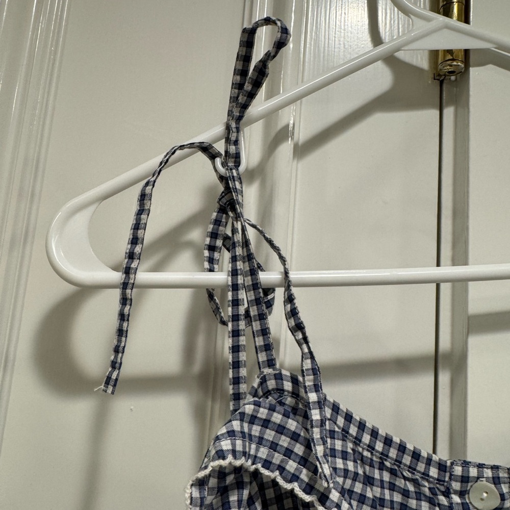 Soleil Blue Gingham Ruffle Dress - Picture 4 of 7